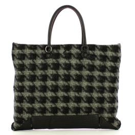 Gabs Borsa Aretha L Tessuto Nappa Nero Grigio - 1