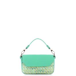 Iuntoo Mini Borsa a mano Essenziale Tweed Azzurro - 1